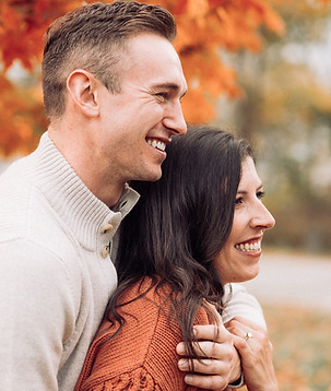 Happy couple engagement photo